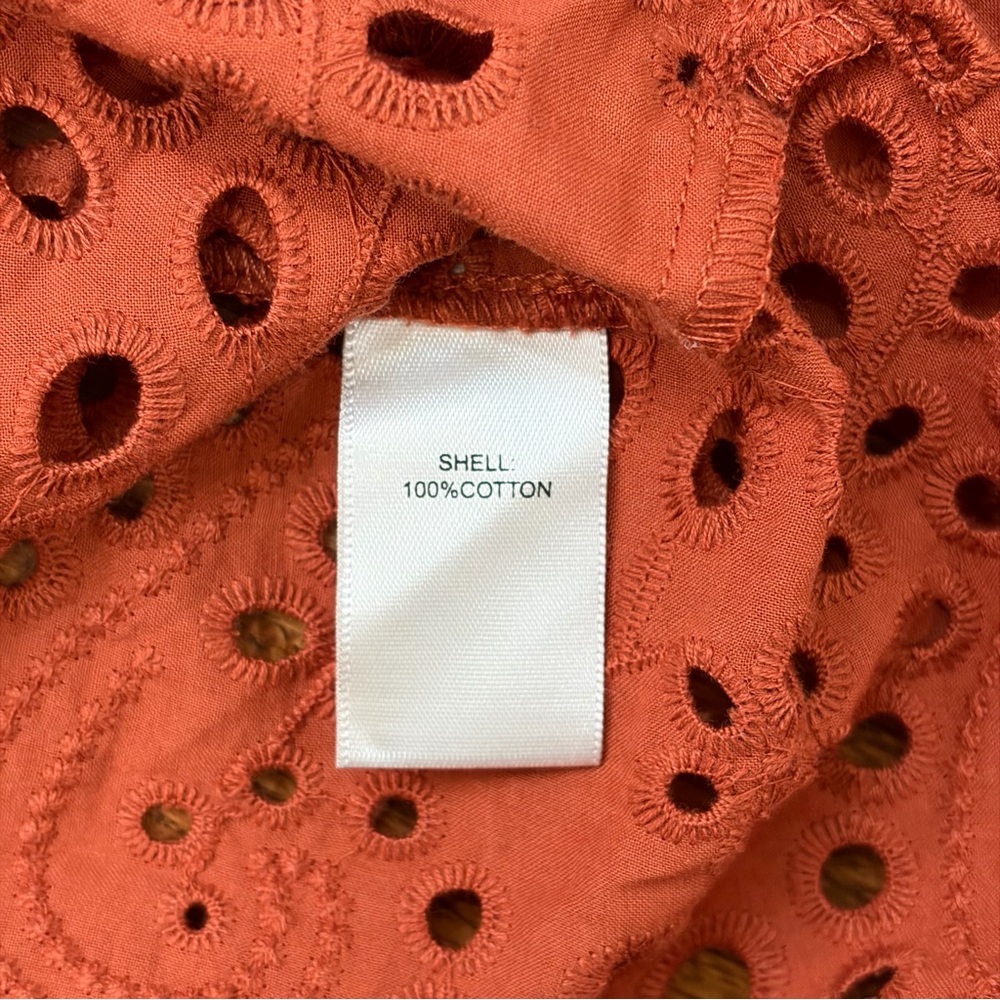 Joie Terracotta Eyelet Blouse - Picture 9 of 9